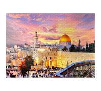 Skyline of The Old City at The Western Wall and The Temple Mount in Jerusalén Israel, rompecabezas premium de 1000 piezas para adultos