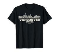 Skyline vintage de Vancouver Viajes Vancouver Canadá Camiseta