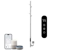 SKYLYZH Toallero Electrico, Aquecedor de Toallas WiFi Blanco, 95W, 1500x112mm, Toalleros Electricos, para Alexa y Google Home y App, Ahorro de Energía, Resistente al Agua IPX5-G01 WiFi White