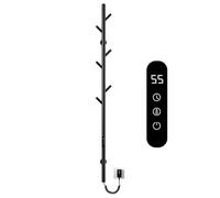 SKYLYZH Toallero Electrico Baño, Toalheiro Elétrico WC Negro, 95W, 1500x112mm, Secador Toallas, con Momento, Control de Temperatura, Ahorro de Energía, Resistente al Agua IPX5-G02 Black