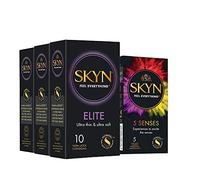 SKYN Elite, Preservativos Sin Látex Suaves UltraFinos (30Uds) + SKYN Five Senses, Preservativos Sin Látex Mixtos (5Uds)