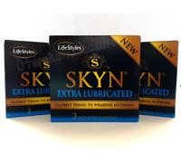 SKYN ® Extra Lubricado 3 Cajas De 9 Condones Sin Látex Poliisopreno Sensible