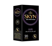 Skyn Preservativos para hombre Elite 20, ultrafinos, ultrasuaves, 200018 | Skynfeel libre de látex para hombre, forma recta y lisa, anchura nominal 53 mm