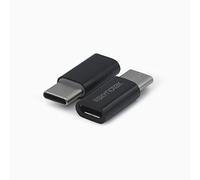 Skynotek - Pack 2 adaptadores MicroUSB a Tipo C | Carga rápida y sincronización de Datos | Color Negro