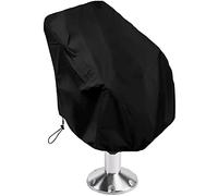 Skyour Funda para Asiento de Barco al Aire Libre, Impermeable, Pedestal, pontón, capitán, Barco, Asiento de Banco para Silla de timón, Funda Protectora (25.6 x 25.6 x 47 Pulgadas, 1 Pieza Negra)