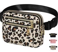 Skyour Riñonera para hombres y mujeres, riñonera a la moda, impermeable, ajustable, riñoneras cruzadas, para entrenamiento, senderismo, correr, viajes, leopardo, L: 8.3x6.7x1.6in, Informal