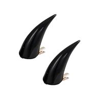 SkyPOOU 1 par de horquillas para el pelo de cuerno de diablo para fiesta de disfraces, Halloween, cuernos, tocado, máscaras, color negro, aprox. 5,4 cm