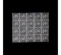 SkyPOOU 20 teclas PBT Perfil DSA 1U no grabado para cubierta, carácter único para botón para teclas mecánicas de goma Keybo