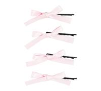 SkyPOOU 4 lazos de cinta versátiles elegantes de los años 2000, alfileres para el pelo, versátiles y elegantes, lazo de ballet, fucsia, aproximadamente 9,2 cm