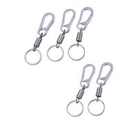 SkyPOOU 5lots - Llaveros portátiles de doble anillo, para uso doméstico, adecuados para múltiples anillos ligeros