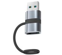 SkyPOOU Adaptador convertidor USB de 5 pines/USB 3.0 A macho a USB C hembra, carga rápida y cabezal de conversión de transferencia de datos de 480 Mbps