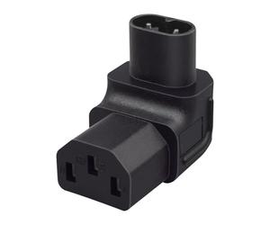 SkyPOOU Adaptador de corriente IEC320 C8 a C13, conversión macho hembra en ángulo ascendente para maletín de servidor portátil