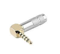 SkyPOOU Adaptador de música macho a hembra de 3,5 mm con ángulo recto de 3,5 mm para uso masculino y femenino en cualquier entorno