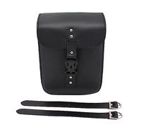 SkyPOOU Alforja de cuero vintage para motocicleta, bolsa de equipaje, bolsa de herramientas impermeable, bolsa de almacenamiento para motocicleta, bolsas de equipaje