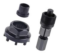 SkyPOOU Bicicletas de repuesto de acero al carbono para reparación de manguitos de 8 muescas, soporte inferior, anillo de bloqueo, herramienta de extracción de bicicletas