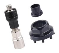 SkyPOOU Bicicletas de repuesto de acero al carbono para reparación de manguitos de 8 muescas, soporte inferior, anillo de bloqueo, herramienta de extracción de bicicletas