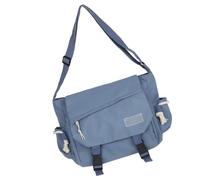 SkyPOOU Bolso cruzado de nailon para mujeres y hombres, bolso de hombro de gran capacidad, mensajeros, estudiantes, escuela, libro, bolsa cruzada de nailon, Blue, One Size