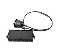 SkyPOOU Cable de puente de encendido y apagado LED rojo de 24 pines, color negro, 35 cm, cable de interruptor de alimentación para minería abierta