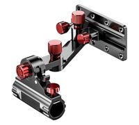 SkyPOOU Caja de accesorios de pesca con torreta frontal grande, marco de esquina, aleación de aluminio, rotaciones, caja de caña, soporte doble