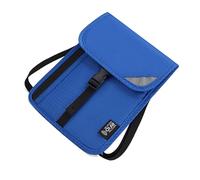 SkyPOOU Cartera de viaje RFIDS para el cuello, con correa cruzada ajustable, protección contra robos, bolsa de viaje para pasaporte y documentos, Blue, One Size