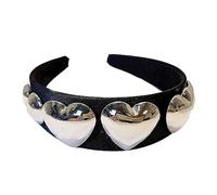 SkyPOOU Diadema exagerada de moda para mujeres, diademas anchas con corazón/decoración, adolescentes y niñas, aros para el pelo