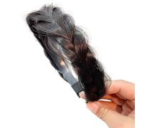 SkyPOOU Diadema trenzada para mujer, de alta elasticidad, para decoración del cabello, para niñas y mujeres. Color café negro. Cir: aprox. 55-60 cm