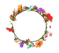 SkyPOOU Diademas de coronas de flores para novia, damas de honor, tocado de boda, diademas para mujeres y niñas, para bodas y festivales. Color aproximado: 55-60 cm