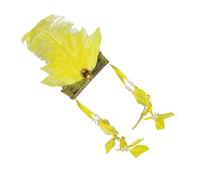 SkyPOOU Diademas de diamantes de imitación hechas a mano para cosplay, diadema creativa para fiestas y celebraciones. Amarillo. Aproximadamente 55-60 cm