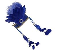 SkyPOOU Diademas de diamantes de imitación hechas a mano para cosplay, diadema creativa para fiestas y celebraciones. Azul. Aproximadamente 55-60 cm