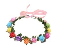 SkyPOOU Diademas de flores para mujer, corona de flores para boda, fiesta, guirnaldas, corona, corona de pelo, diademas florales