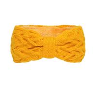 SkyPOOU Diademas de punto con forro polar para mujer, diademas elásticas con lazos, cómodas, calentadores de orejas para invierno, enrojecimiento