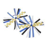 SkyPOOU Diademas hechas a mano con estampado de voleibol y fútbol, cómoda cuerda elástica para el pelo, accesorio deportivo para el cabello. Color: 12 x 12 cm
