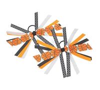 SkyPOOU Diademas hechas a mano con estampado de voleibol y fútbol, cómoda cuerda elástica para el pelo, accesorio deportivo para el cabello. Color: 12 x 12 cm