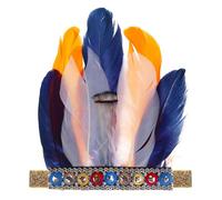 SkyPOOU Diademas vintage para mujer, para cosplay, fiesta, diadema creativa para múltiples ocasiones. Azul marino. Aproximadamente 15 x 18 cm