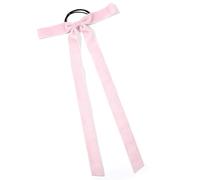 SkyPOOU Elegantes accesorios para el cabello, lazos para el pelo con borlas de cola larga, cinta para el pelo, para mujeres y niñas, color fucsia