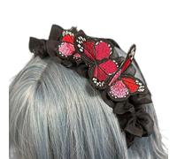 SkyPOOU Elegantes diademas de mariposa para niñas dulces Lolitas para el pelo, multiusos, para fiestas o uso diario. Circunferencia: 55-60 cm