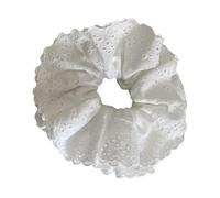 SkyPOOU Elegantes lazos de tela para el pelo de múltiples capas, coleteros grandes para el cabello, accesorio cómodo para el cabello, color blanco, aproximadamente 15 cm