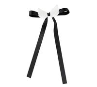 SkyPOOU Lazos para el pelo de balletcore, lazos planos, elegantes lazos para el pelo, color negro, aproximadamente 13,5 x 27 cm