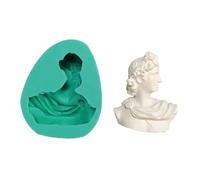 SkyPOOU Molde de escultura de retrato para galletas, prensa de dibujos animados, herramientas de decoración de pasteles, moldes de silicona para hornear formas de pasteles