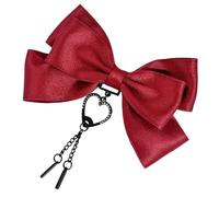 SkyPOOU Pasadores con forma de mariposa, corazones, borlas, horquilla para el pelo, actuaciones escénicas, para mujeres y niñas. Enrojecimiento. Aproximadamente 13 x 12 cm