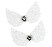 SkyPOOU Pinza para el pelo con forma de corazón, balletcore dulce corazón, horquilla plana para racimos, color blanco y negro, aproximadamente 4,5 x 7 cm