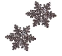 SkyPOOU Pinza para el pelo realista con diseño de copo de nieve, pasador de Navidad, elegante horquilla para el pelo para racimos, color negro