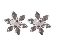 SkyPOOU Pinza para el pelo realista con diseño de copo de nieve, pasador de Navidad, elegante horquilla para el pelo para racimos, color blanco