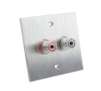 SkyPOOU Placa de pared de plátano de alta calidad, chapada en Dios, conectores de aleación de aluminio, poste de unión de enchufe, inserción de sonido envolvente, terminales de postes largos