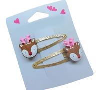 SkyPOOU Preciosa horquilla para el pelo con temática navideña para mujeres y niñas, antideslizante, ideal para eventos de Navidad y celebraciones de festivales. Dorado. Aprox. 4-6 cm aprox