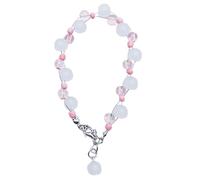 SkyPOOU Pulseras de cuentas coloridas hechas a mano con colgante de cruz Y2K, joyería de mano, cadena de muñeca estética, regalo de moda, uso casual, talla única, como se describe