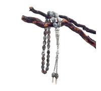 SkyPOOU Pulseras de rosario de cruz con cuentas de cristal, colgantes vibrantes para mujeres y hombres, cadena religiosa de mano para orar meditaciones, talla única, como se describe