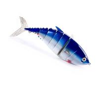 SkyPOOU Señuelo de pesca profundo con ojos realistas, cola permanente de PVC y cuentas de sonido internas para albacora que persigue ojos estereoscópicos, atracción de pesca