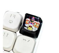 SkyPOOU Tecla artística translúcida con adorno tradicional de danza del dragón para teclados mecánicos, tecla epoxi