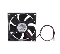 SkyPOOU Ventilador de refrigeración de CPU de 80 x 80 x 25 mm, 5 V, 12 V, 24 V, 2 pines, ventilador de refrigeración silencioso, radiador para computadora de escritorio, enfriador de 3300 rpm